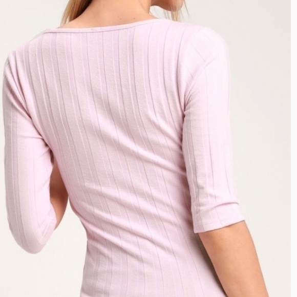 FREE PEOPLE CENTRA PARK PINK RIBBED TOP - Picture 8 of 8